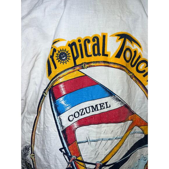 Vintage Tropical Touch Hoodie Cozumel Wind Surfing Surf Windbreaker M - Picture 9 of 14